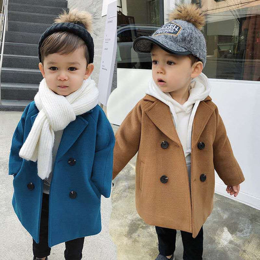 Small And Medium-Sized Children's Mid-Length Korean Coat Coat