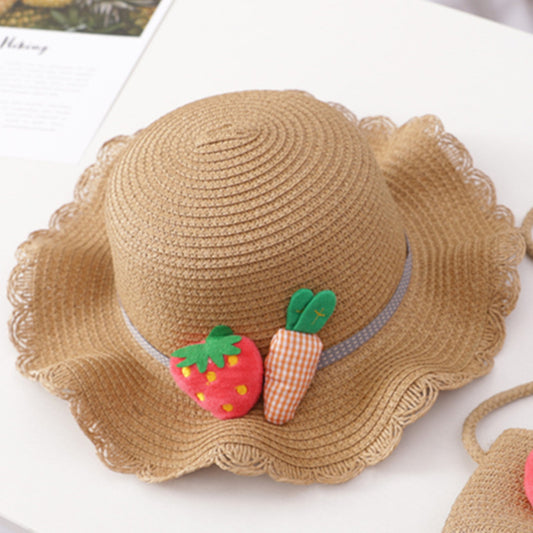 Sun Protection Hat For Middle School Children Summer Beach Hat For Girls