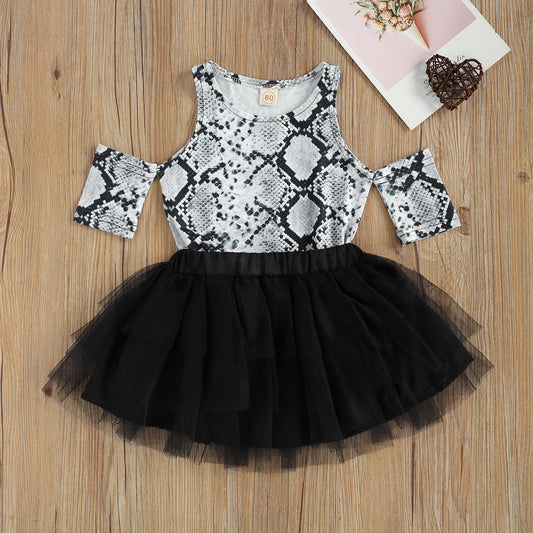 Leisure Style Infant Kids Girls Outfit Summer Snakeskin