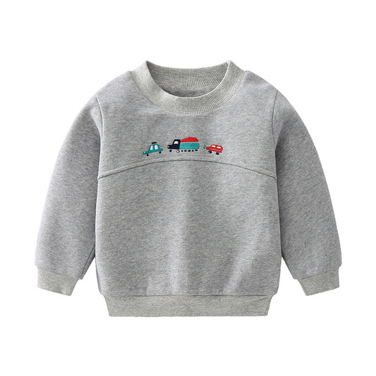 New Children's Clothing Cartoon Car Sweater