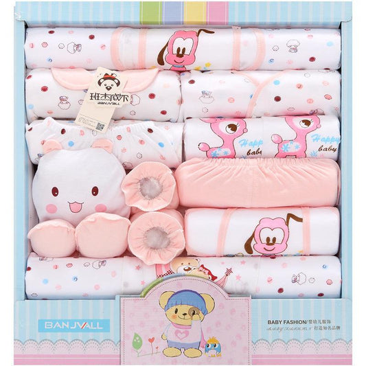 18-piece Cotton Newborn Gift Box Baby Clothes Set Newborn Baby Underwear Supplies - Almoni Express