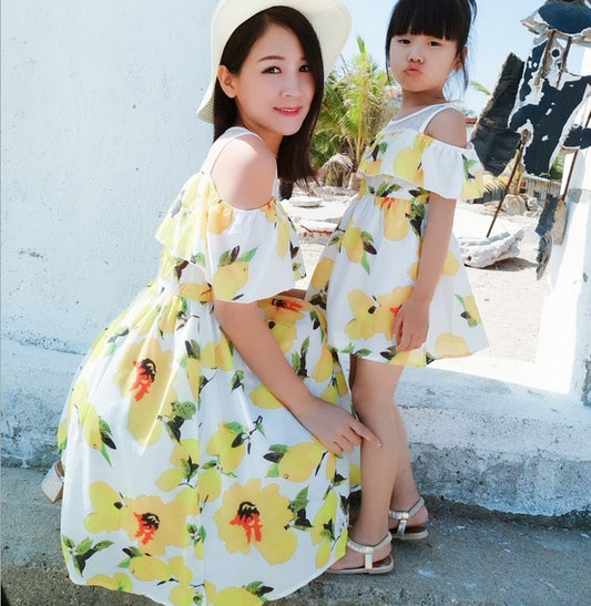 Women's and Women's Floral Dress
