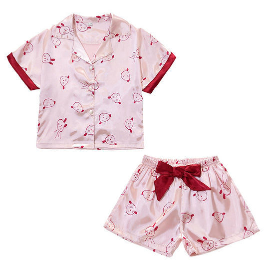 Girls summer cartoon pajamas set