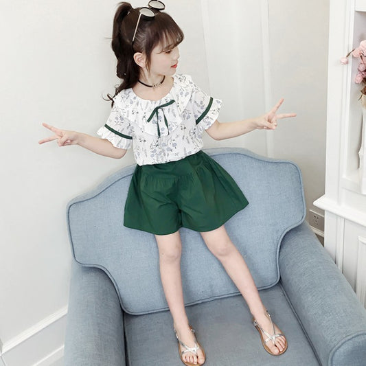 Western Style Children's Two-piece Shorts For Big Kids
