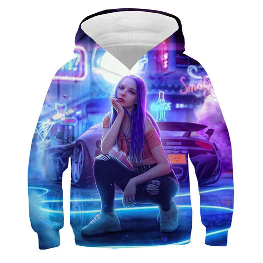 Cyberpunk 3D Full Color Children's Cweater Hoodie