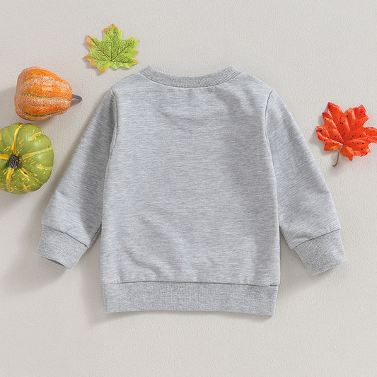 Halloween Clothing Infant and Toddler Letter Printed Long Sleeve Sweater