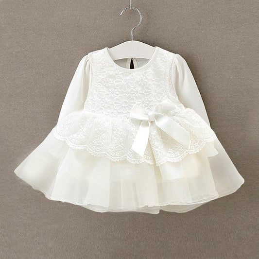 Baby clothing lace princess dress dress 0-12 months of spring and autumn direct manufacturers - Almoni Express