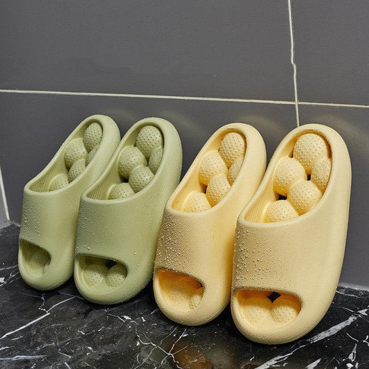Ball Massage Sole Design Bathroom Slippers Women's House Shoes Indoor Non-Slip Floor Home Slippers Summer - AL MONI EXPRESS