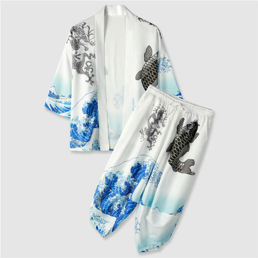 Casual Kimono 34 Sleeve Robe Men's And Women's Suits - AL MONI EXPRESS