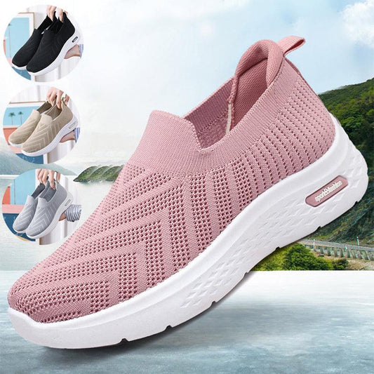 Casual Mesh Shoes Sock Slip On Flat Shoes For Women Sneakers Casual Soft Sole Walking Sports Shoe - AL MONI EXPRESS