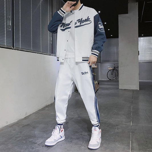 Casual Sports Baseball Suit Printed Two-piece Suit Men's Clothing - AL MONI EXPRESS