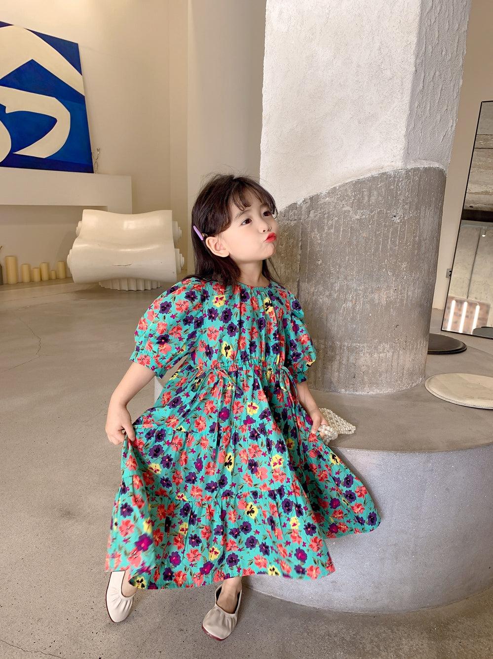 Children's Western Fashion Princess Baby Summer Cotton Skirt - Almoni Express