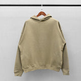 Classic Solid Color High Street Plus Fleece Hooded Sweater Men - Almoni Express