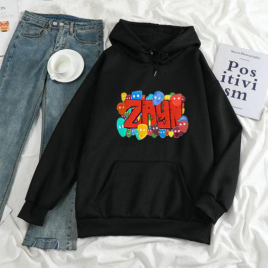 Color Art ZAYN Printed Letter Hoodie Hoodies For Men And Women - AL MONI EXPRESS