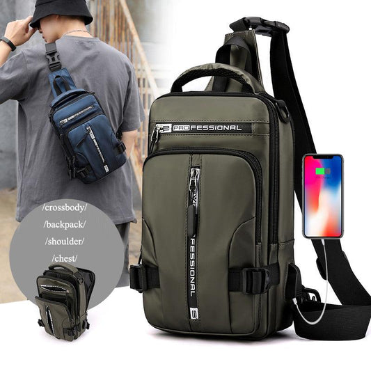 Crossbody Bags Men Multifunctional Backpack Shoulder Chest Bags - AL MONI EXPRESS