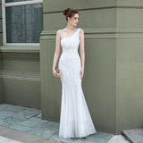 Dress Female Fairy Fantasy Ladies Party Party Party Evening Dress Sexy Long Section Was Thin Toast Bride - Almoni Express