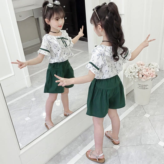 Western Style Children's Two-piece Shorts For Big Kids