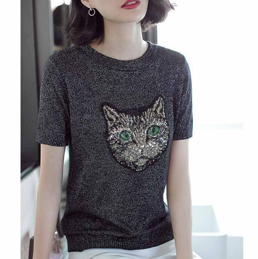 Fashion Cat Tshirt - Almoni Express