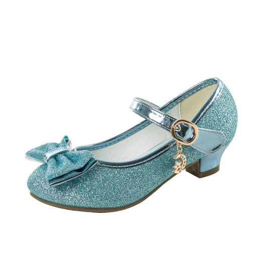 Fashion Simple Girls Crystal Leather Shoes - Almoni Express