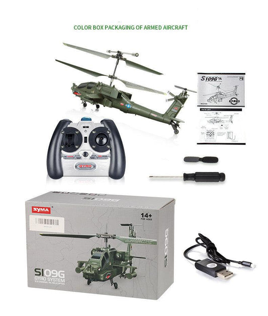 Fighter anti-fall remote control helicopter drone Apache aircraft toy - Almoni Express