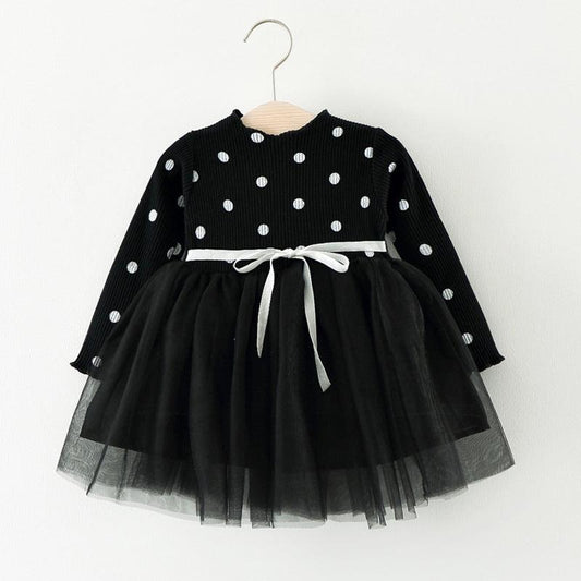 Foreign Children Years Of Foreign Trade Explosion Of Baby Cotton Long Sleeved Dress Korean Princess Dress Girls. - Almoni Express