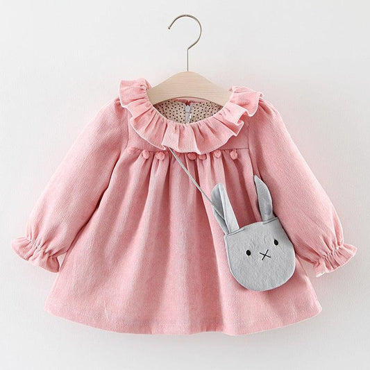 Foreign Trade Children's Wear Spring And Autumn New Version Of Girls' Cotton Long Sleeved Dress, Baby Princess Skirt Taobao Consignment - Almoni Express
