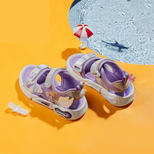 Harpy Bear Kids\' Shoes Sunshine Princess Shoes Girls\' Sandals Cute Cartoon Breathable Slippers - Almoni Express