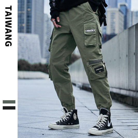 High Street Overalls Men autumn And Winter New Men's Trousers Teen Fashion Brand Casual Pants Men - Almoni Express
