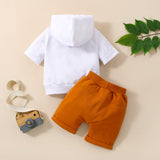 Hooded Suits Short Sleeve Top Shorts - Almoni Express