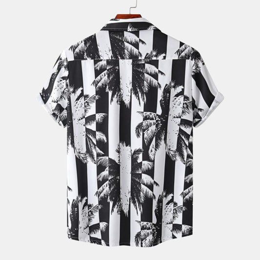 Loose Fashion Short Sleeve Printed Shirt - AL MONI EXPRESS