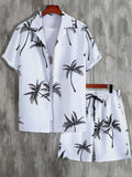 Men's 3D Digital Printing Casual Short-sleeved Shirt Shorts Suit - AL MONI EXPRESS