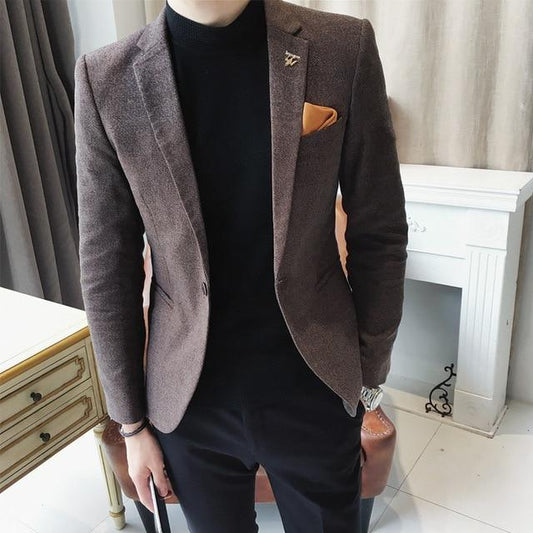 Men's Casual Suit Jacket One-piece Top - AL MONI EXPRESS