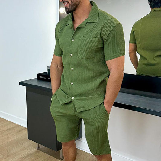 Men's Polo Short-sleeved Shorts Suit - AL MONI EXPRESS