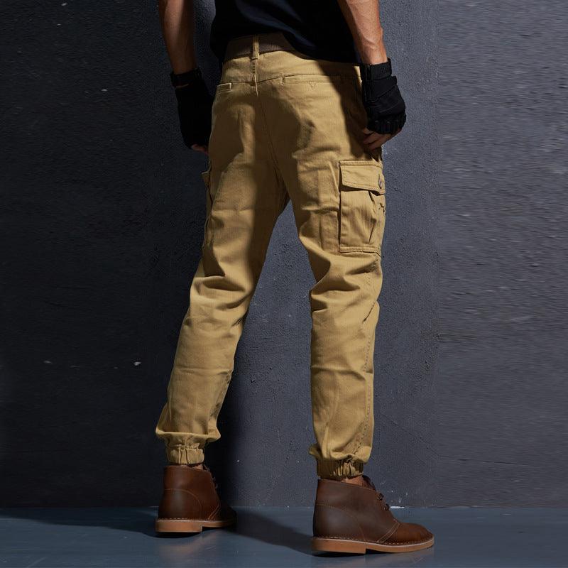 Men's slim solid color trousers - AL MONI EXPRESS