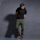 Men's slim solid color trousers - AL MONI EXPRESS