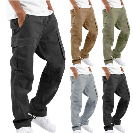 Men's Workwear Drawstring Multi-pocket Casual Pants - AL MONI EXPRESS