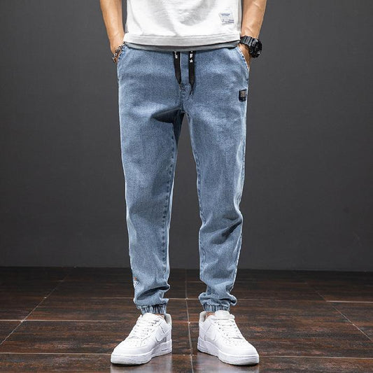Mens Fashion Casual Loose Stretch Jeans - Almoni Express