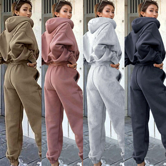 New Style Autumn And Winter Women's New Casual Hoodie Coat Sports Suit - AL MONI EXPRESS
