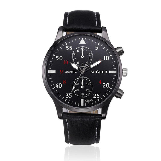 Retro Design Leather Band Watches Men Top Brand Relogio Masculino NEW Mens Sports Clock Analog Quartz Wrist Watches - AL MONI EXPRESS
