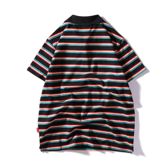 Retro striped POLO shirt - AL MONI EXPRESS