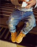 Ripped Jeans Washed Boy European Style - Almoni Express
