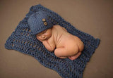 Sea Blue Blanket Hat Baby Photo Suit - Almoni Express