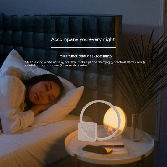Sleep Audio Small Night Lamp Alarm Clock Breathing Light Table Decoration - Almoni Express