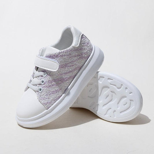 Soft-soled Children's Sneakers With Velcro Girl's Shoes - Almoni Express