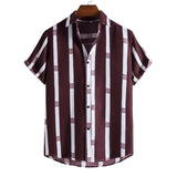 Striped Loose Plus Size Casual Men's Shirt - AL MONI EXPRESS