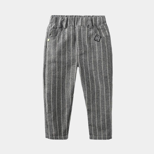 Striped Trousers Boys Kids Kids Elastic Waist Casual Pants - Almoni Express