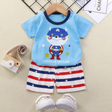 Summer Children's Short-sleeved Shorts Suit T-shirt Boys And Girls Baby Little Children's Clothing New - Almoni Express