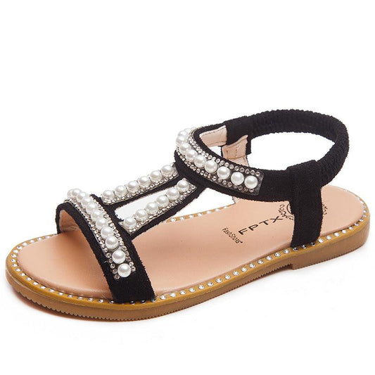 Summer Girls Pearl Toe Princess Sandals - Almoni Express