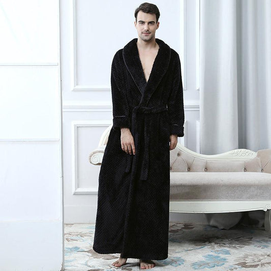 Thick waist velvet bathrobe - Almoni Express