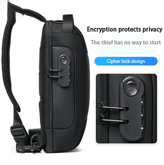 Waterproof USB Anti-theft Bag Men Oxford Crossbody Shoulder Bag Sling Multifunction Short Travel Messenger Chest Pack - AL MONI EXPRESS